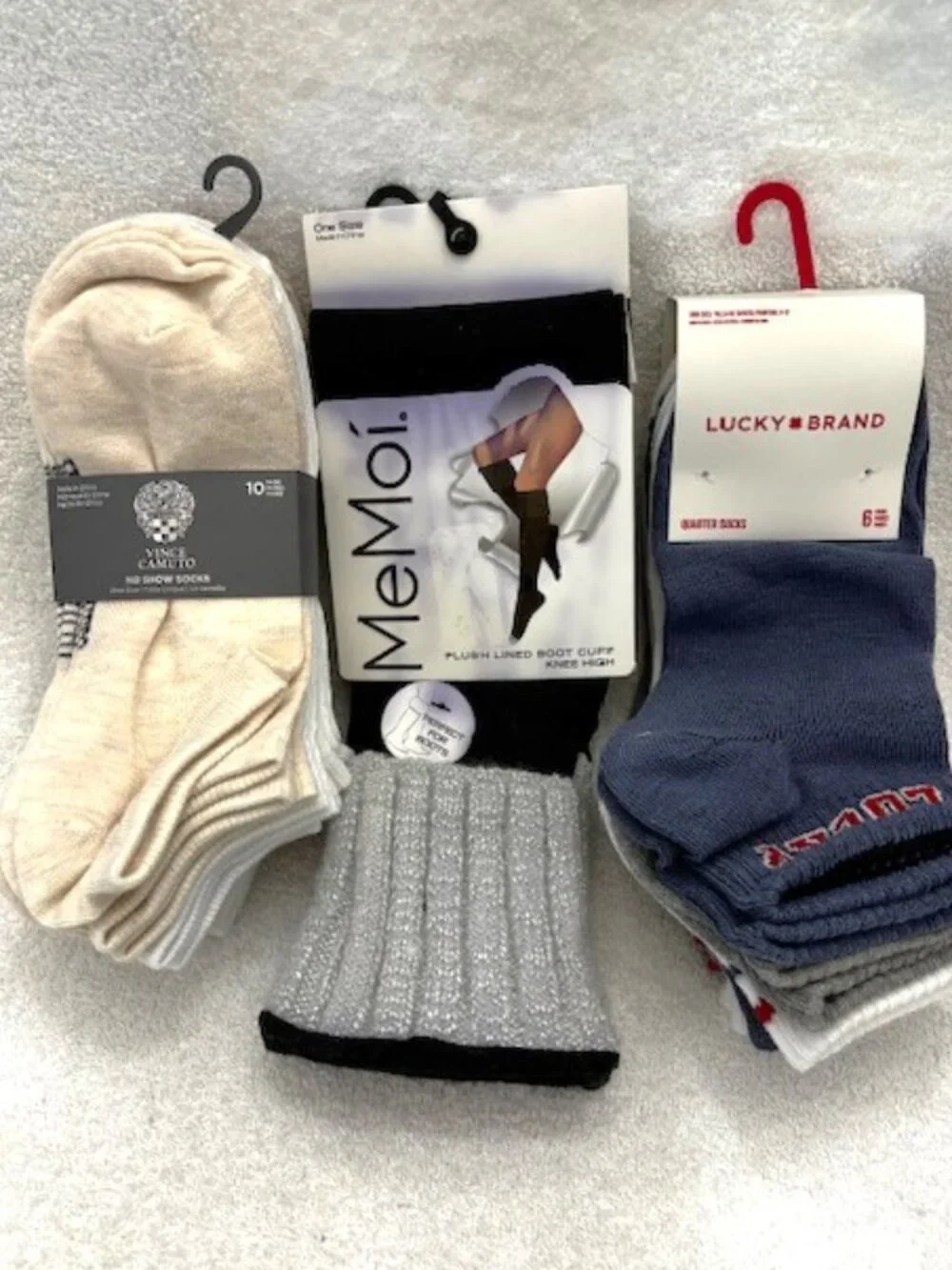 Ladies: Make room in your sock drawer. 17-pair sock bundle NWT Size Medium